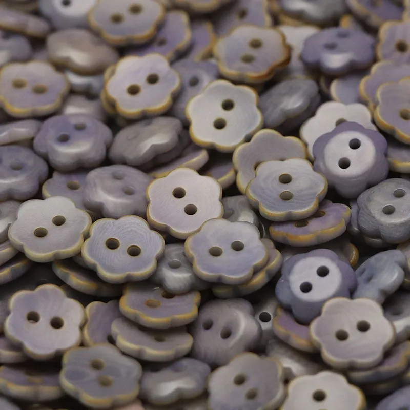 11-20mm Two-Hole Flower-Shaped Fruit Buttons for Kids 20 Pack