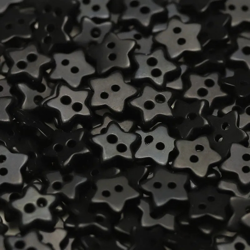 12mm Five-Pointed Star Ceramic 2-Hole Buttons 55 Pack (11 Colors)