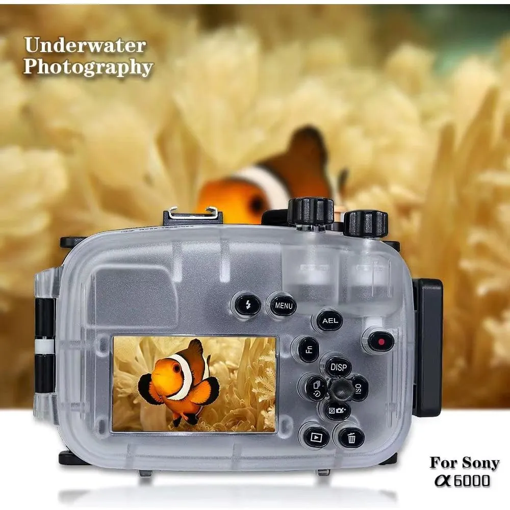 130ft/40m Waterproof Underwater Housing for Sony A6000 (16-50mm Lens)