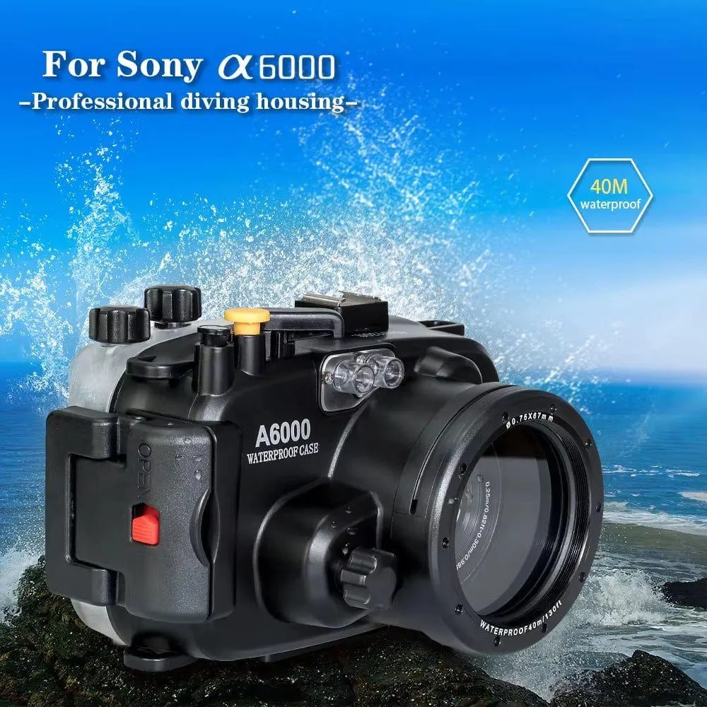 130ft/40m Waterproof Underwater Housing for Sony A6000 (16-50mm Lens)