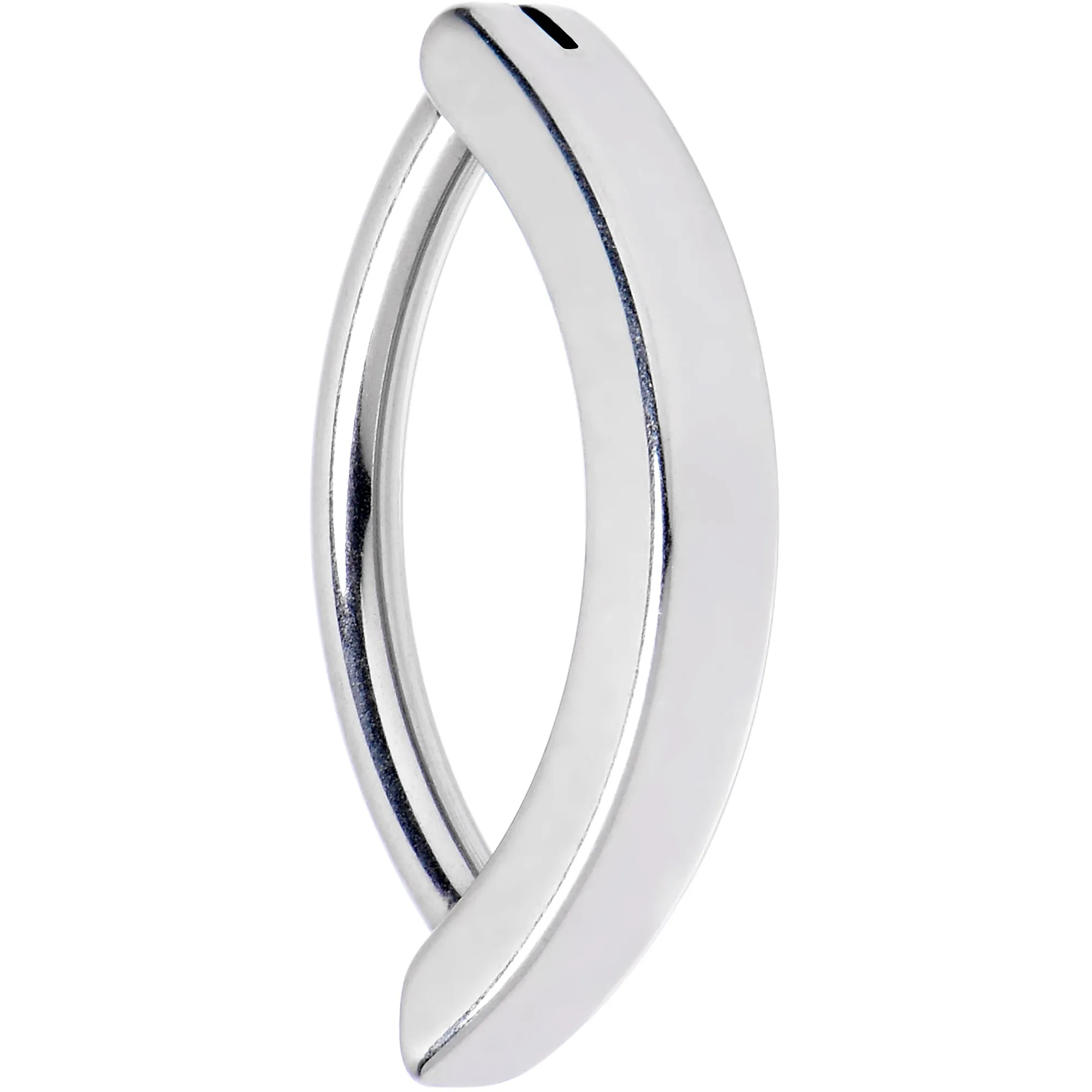 14 Gauge 1/2 316L Surgical Steel Smooth Style Hinged Hoop Belly Ring