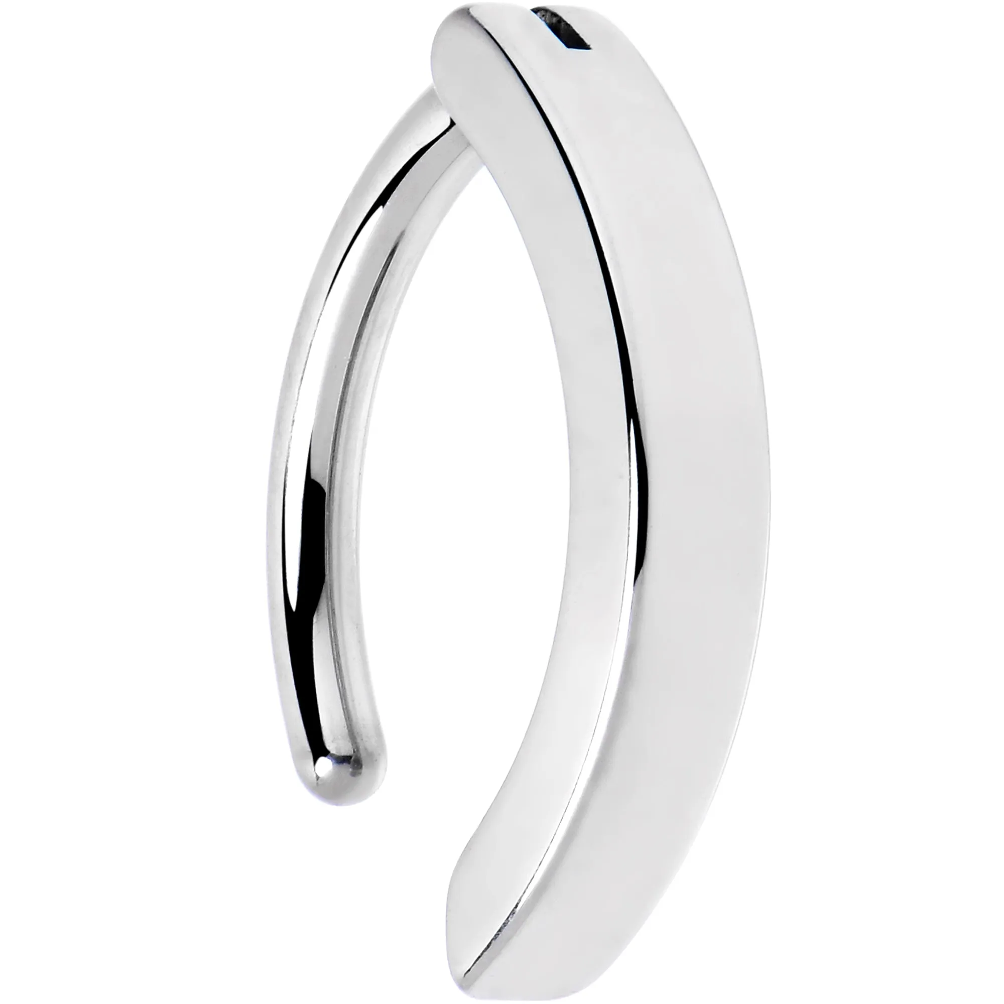 14 Gauge 3/8 316L Surgical Steel Smooth Style Hinged Hoop Belly Ring
