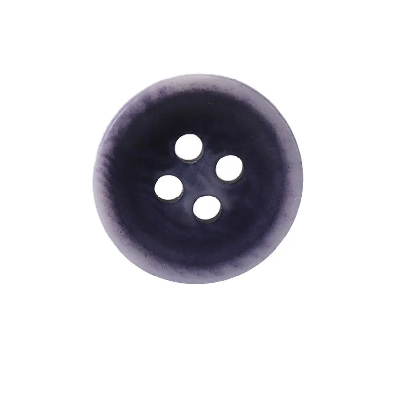 15mm Round 4 Hole Beige Purple Distressed Corozo Buttons for Sweater Knitwear 20pcs