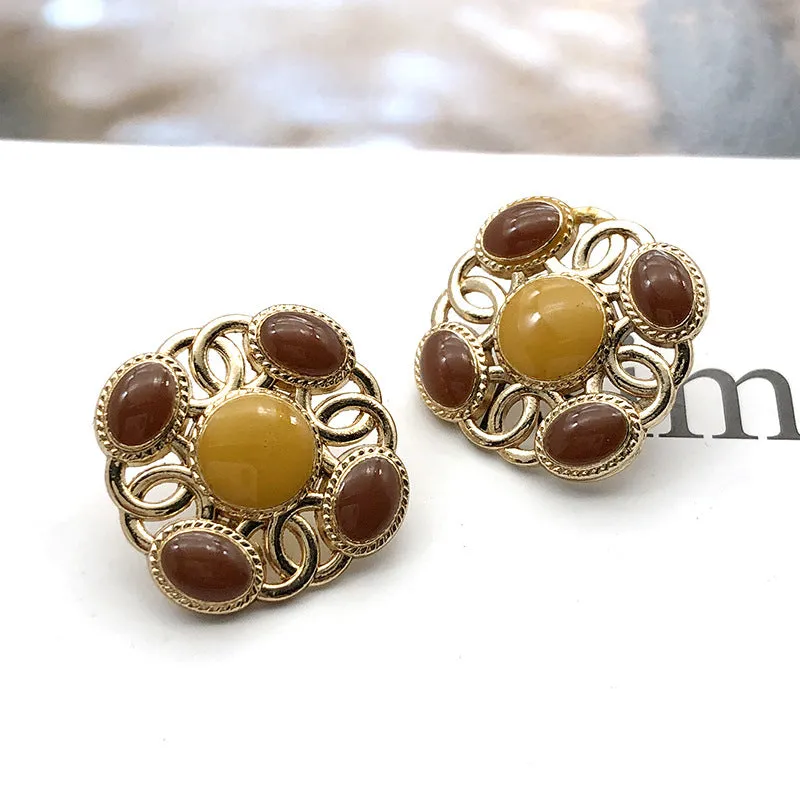 20mm Square Metal Pearl Shank Buttons for Women's Cardigans 20pcs