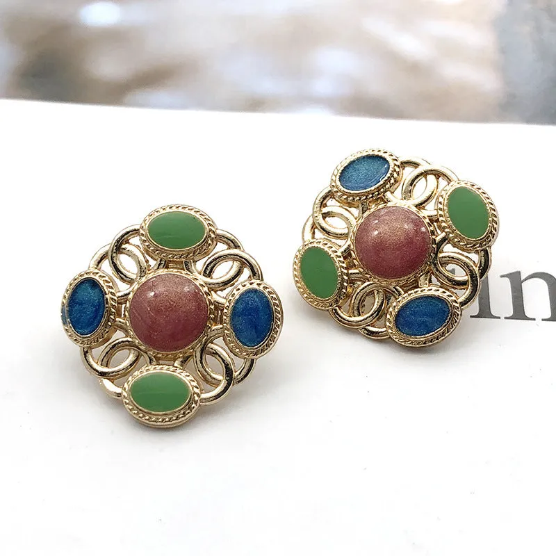 20mm Square Metal Pearl Shank Buttons for Women's Cardigans 20pcs