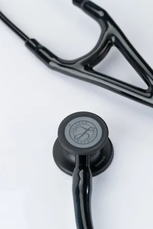 3M™ Littmann® Cardiology IV™ Diagnostic Stethoscope, Black-Finish Chestpiece, Black Tube, Stem and Headset, 27 inch, 6163