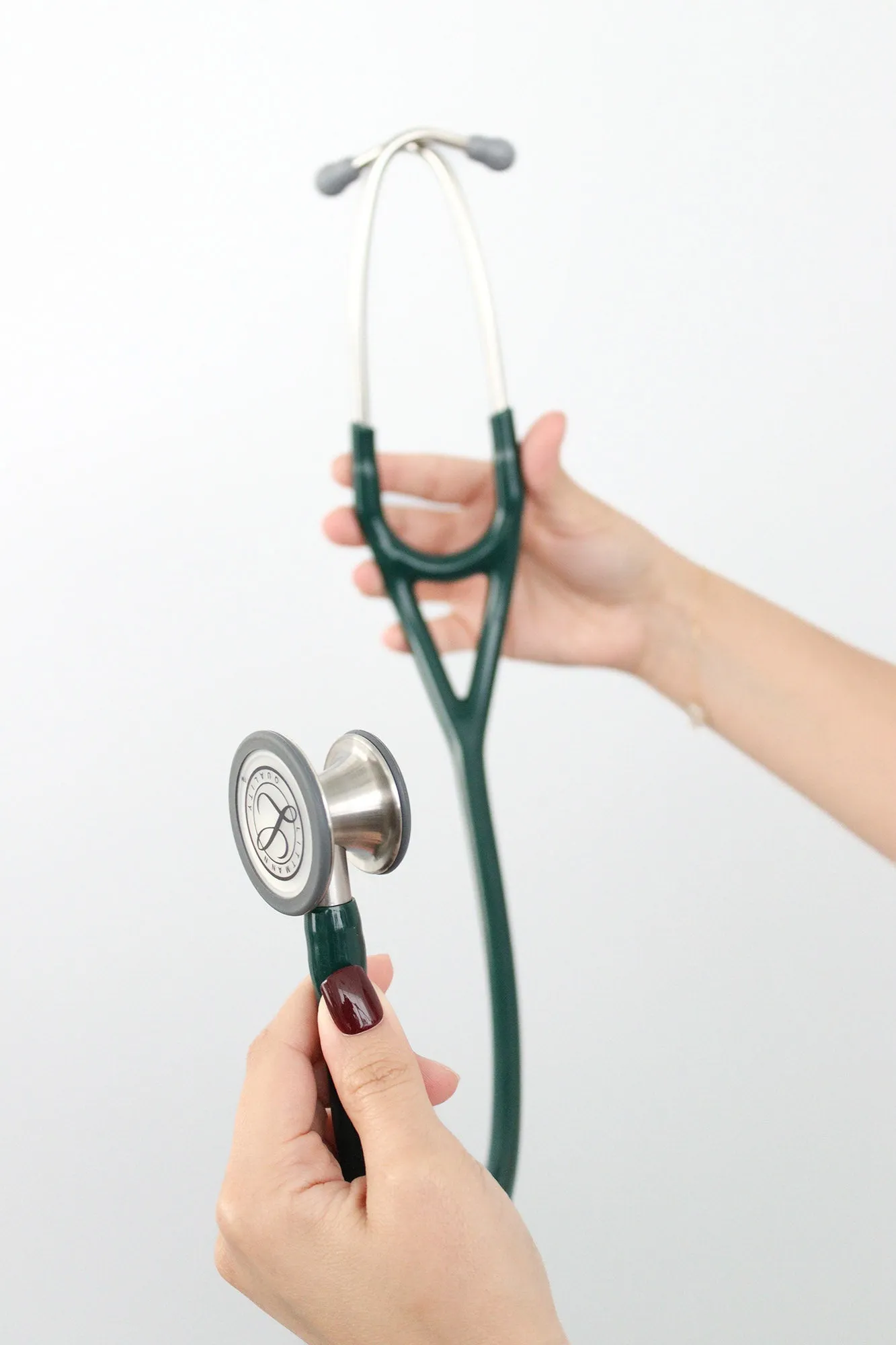 3M™ Littmann® Cardiology IV™ Diagnostic Stethoscope, Standard Chestpiece, Hunter Green  Tube, Stem and Headset, 27 inch, 6155
