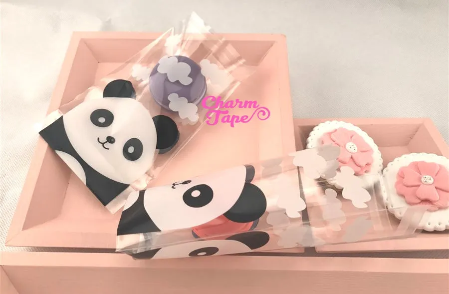 50 bags Panda Bear Bags // Cello Bags // Poly Bags // Self Sealing bags // Party Thank You Bags Set CB26
