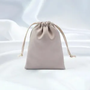 50pcs Custom Logo Drawstring Gift Bags Jewelry Organizer Small Pouches 7X9cm Silk Satin Ring Earrings Wedding Favor Candy Bag