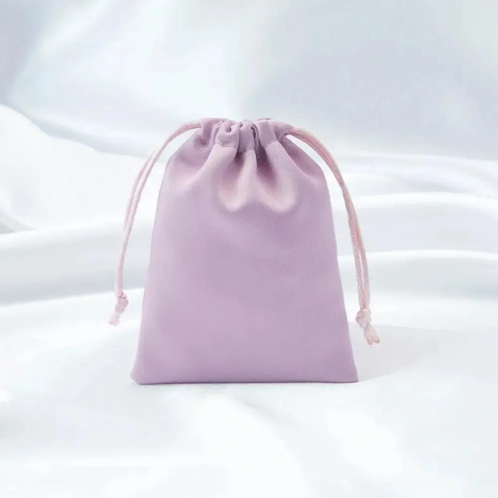 50pcs Custom Logo Drawstring Gift Bags Jewelry Organizer Small Pouches 7X9cm Silk Satin Ring Earrings Wedding Favor Candy Bag