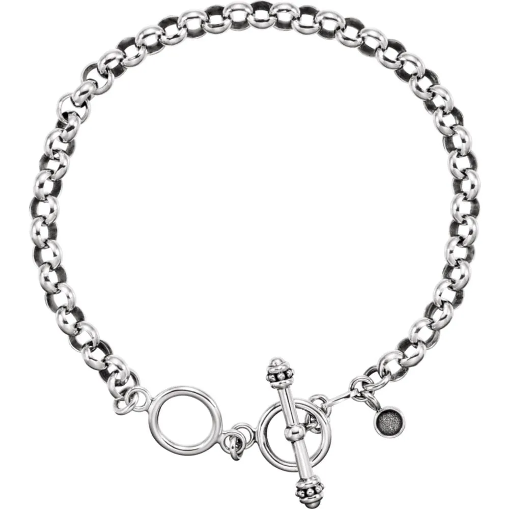 5mm Sterling Silver Charm Bracelet
