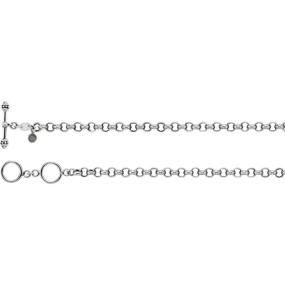 5mm Sterling Silver Charm Bracelet