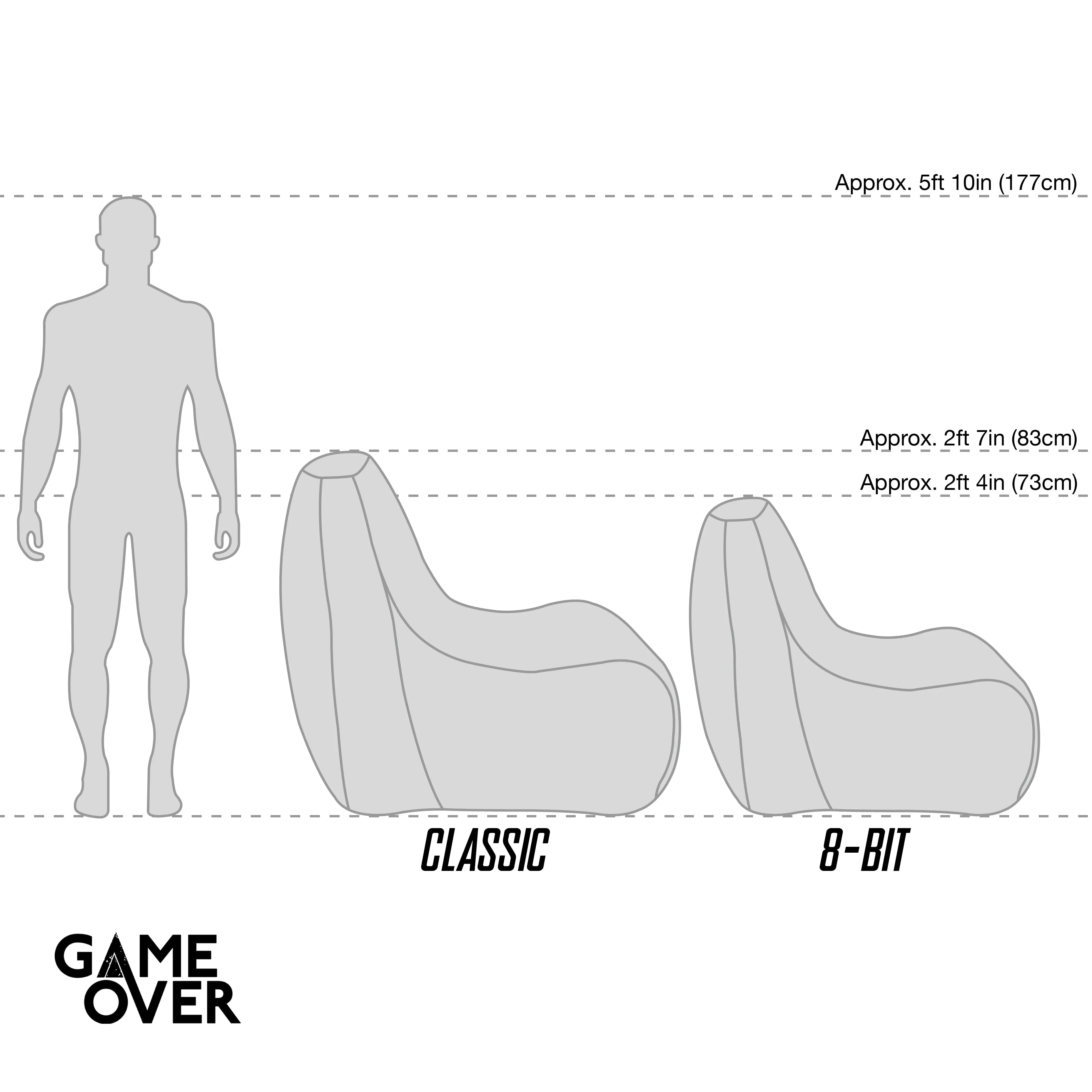 8-Bit Gaming Bean Bag (Compact Size)