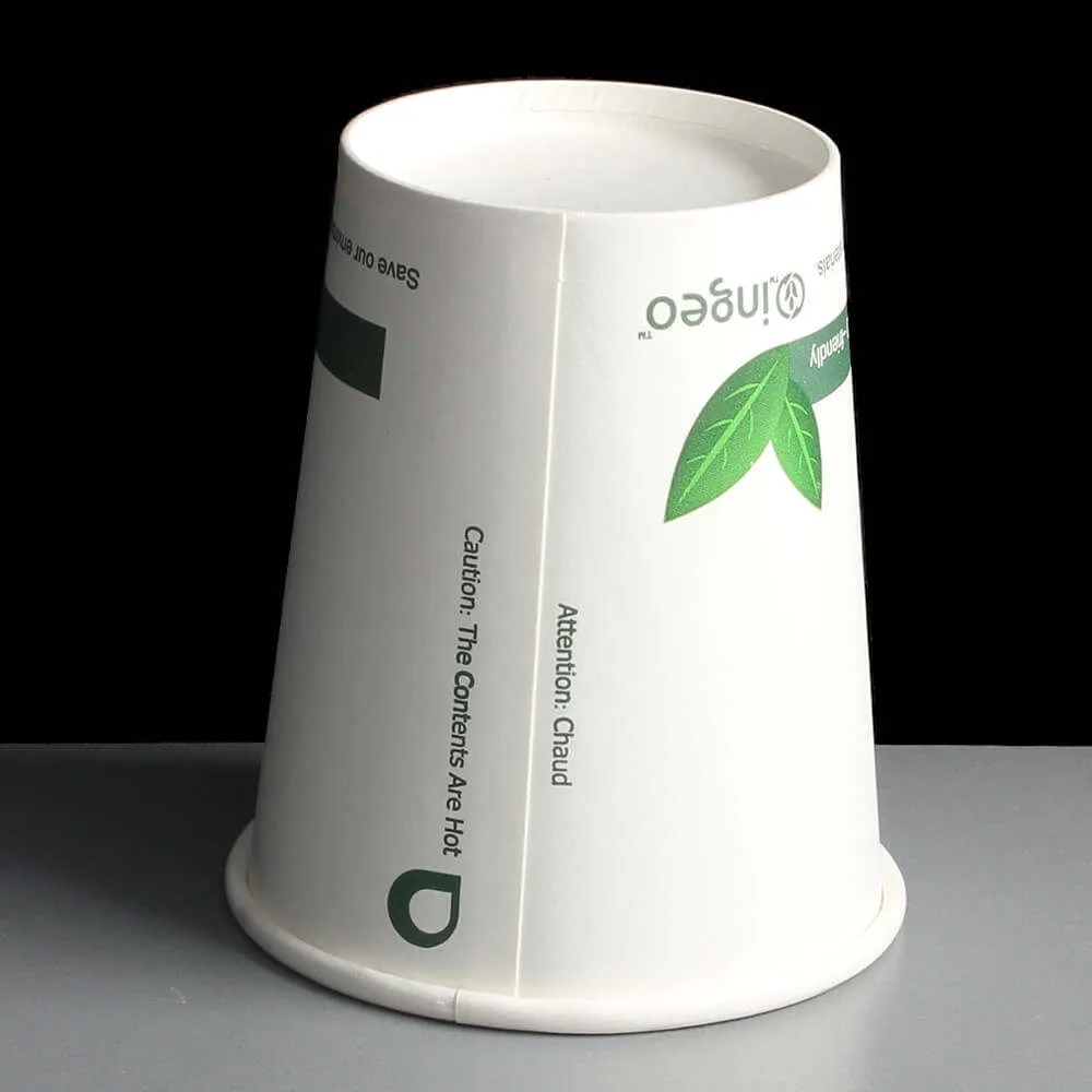 8oz INGEO Biodegradable Paper Coffee Cups (Pack of 50)