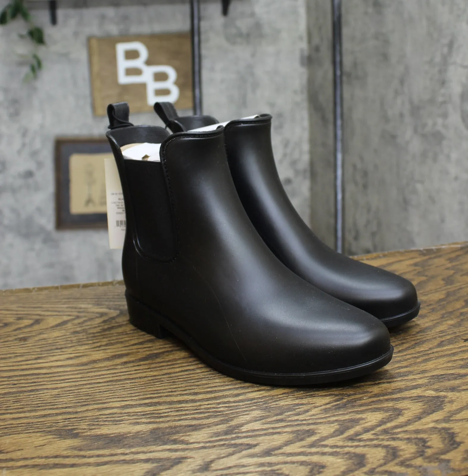 A New Day Womens Chelsea Wide Width Rain Boots 81885620 Black 6W