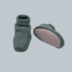 Adventurer Organic Fleece Booties Green