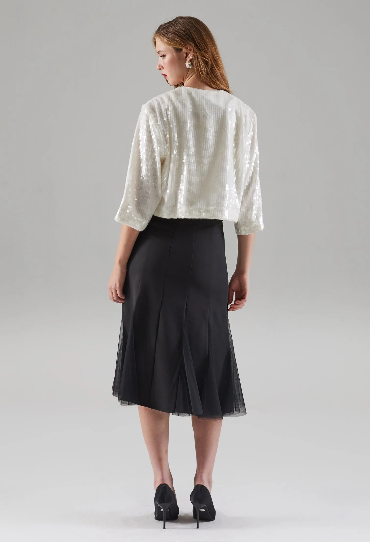 Agleam Shimmer Cardigan Jacket
