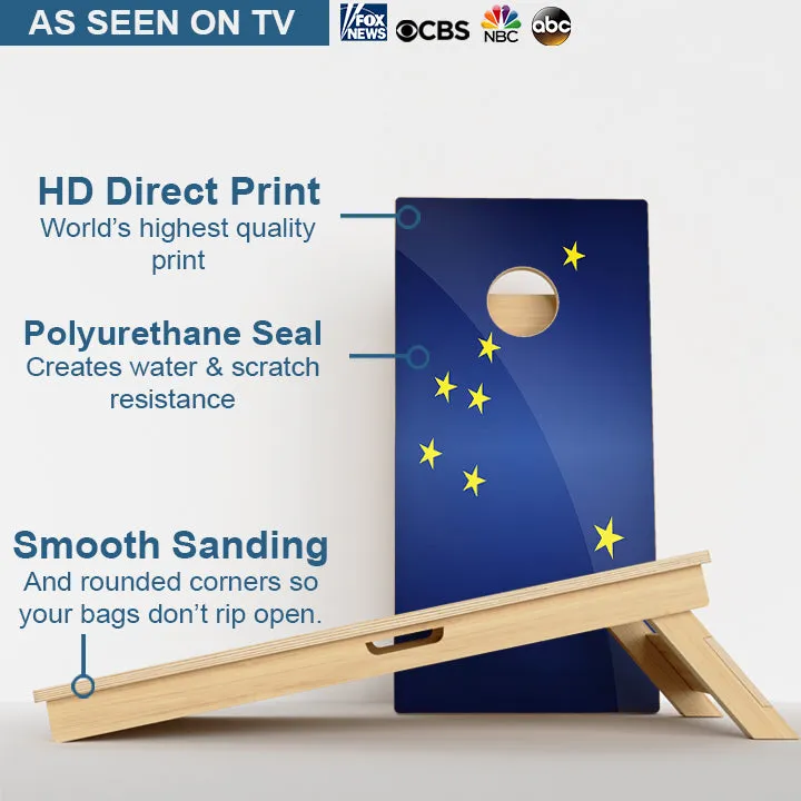Alaska Flag Professional Cornhole Boards
