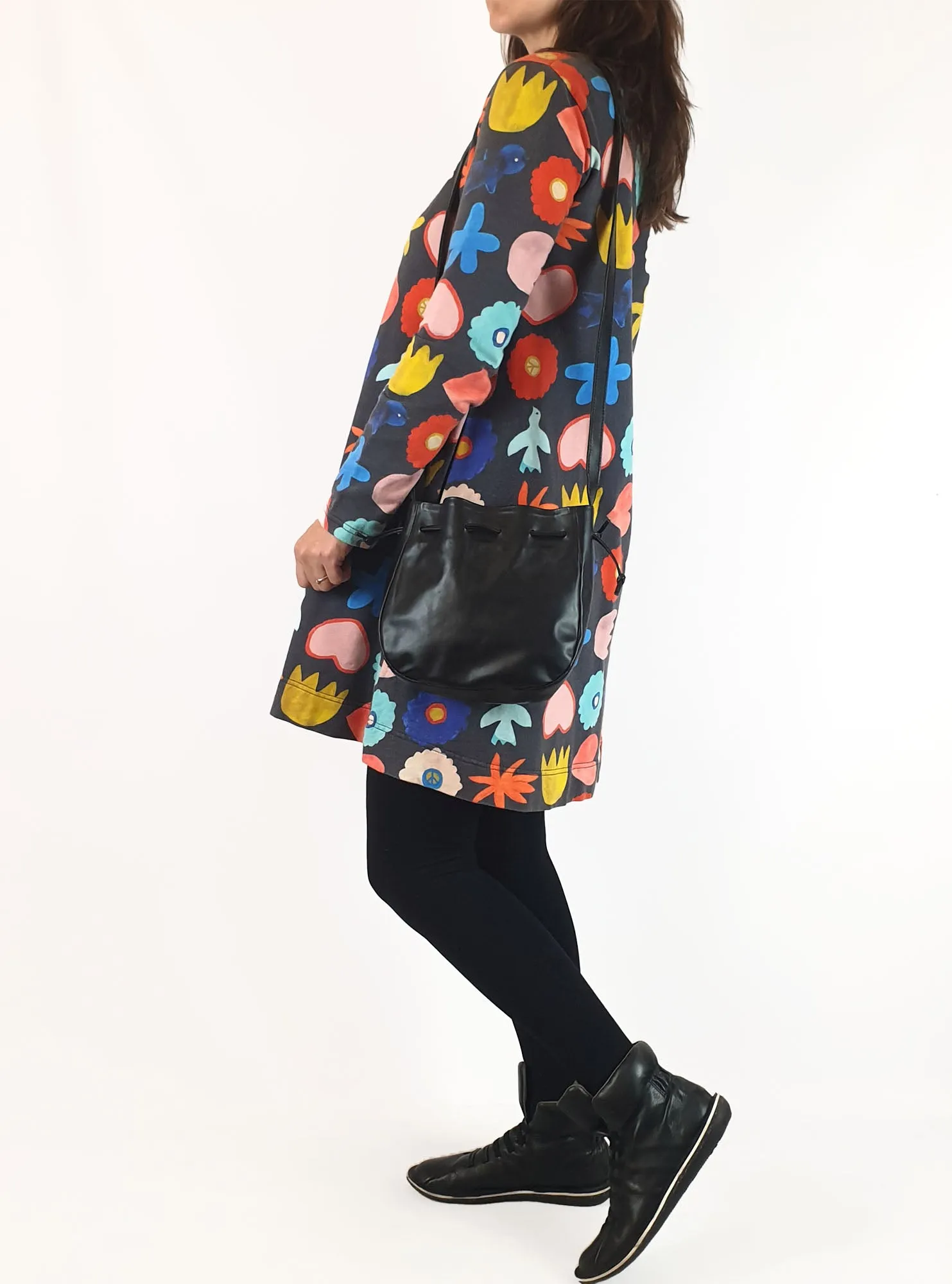 Alpha 60 black small bucket style bag
