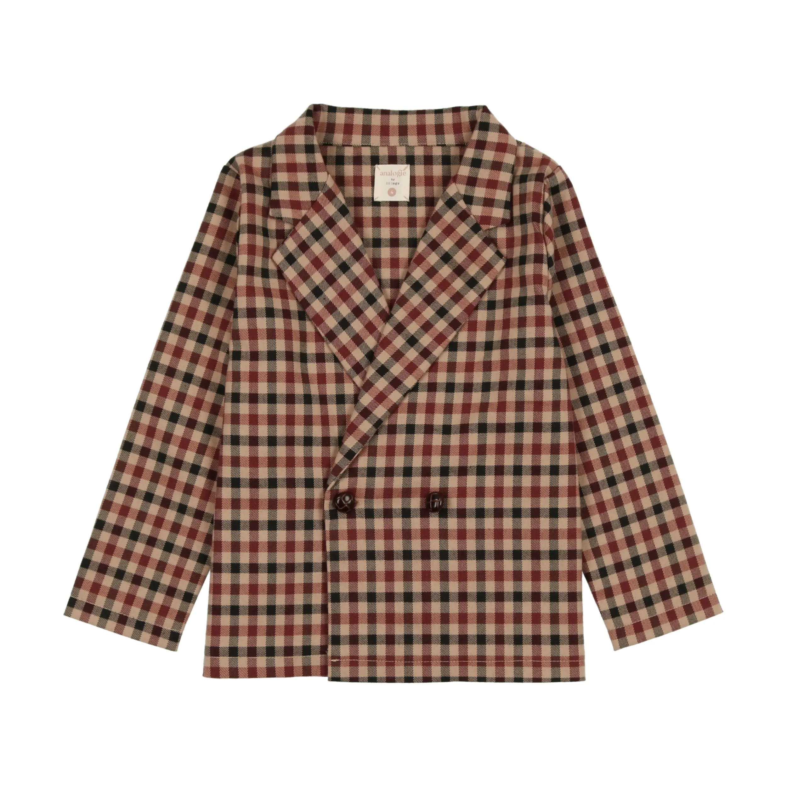 Analogie Plaid Blazer - Tan Plaid