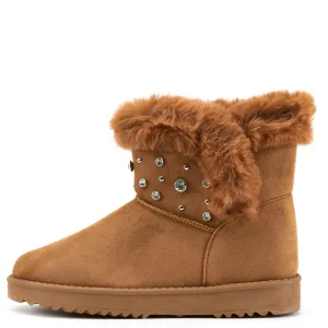 Annie-12 Fur Ankle Booties