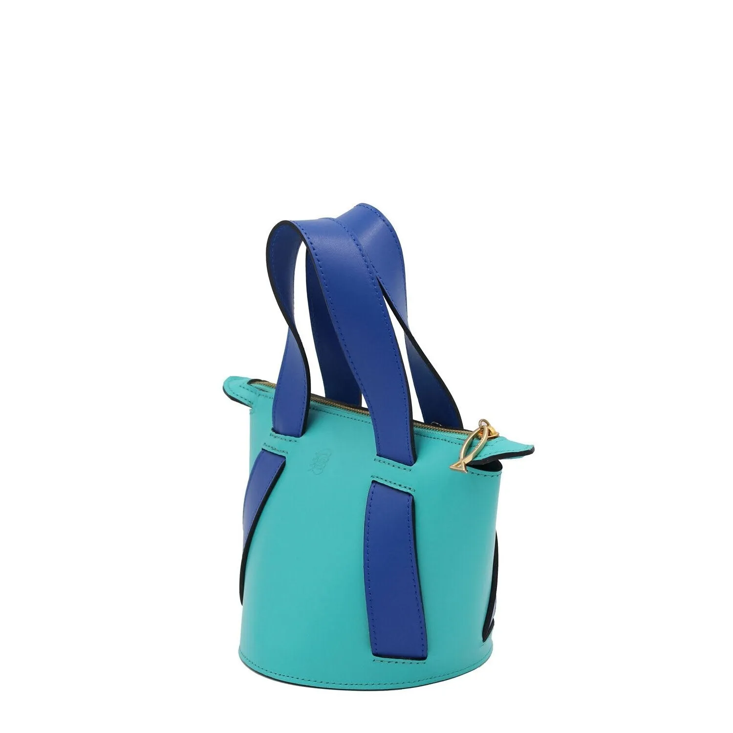 Aqua   Royal Blue | Bucket Bag
