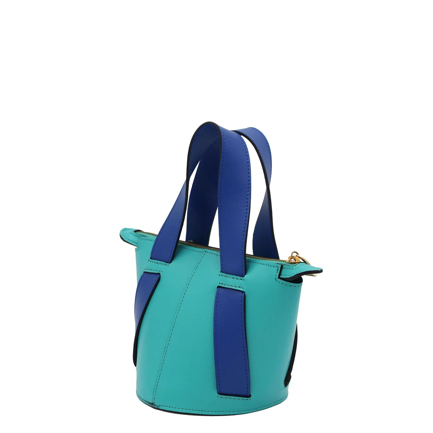 Aqua   Royal Blue | Bucket Bag