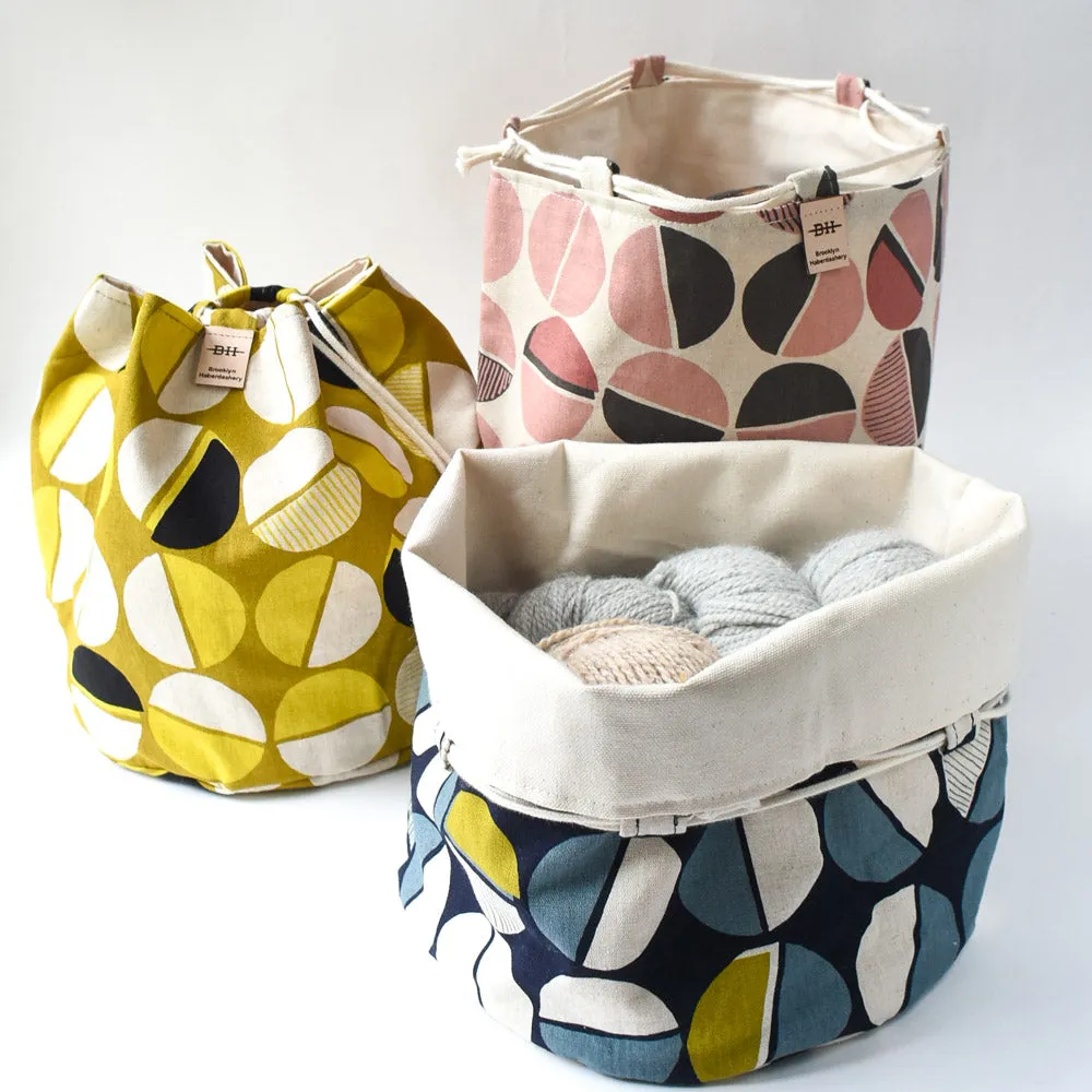 Asa Bucket Bag, Ochre semi circles