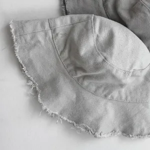 Aura Cotton Bucket Hat (Light Grey)