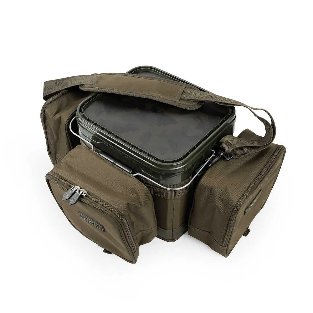 AVID CARP COMPOUND BUCKET & POUCH CADDY.