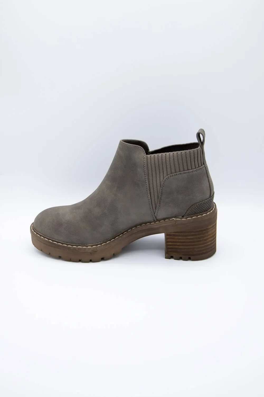 B52 by Bullboxer Lug Booties for Women in Taupe | 275509F6-TAUPE