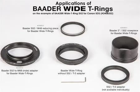 Baader Wide T-Ring Fujifilm X with D52i to T-2 and S52 - 2408331