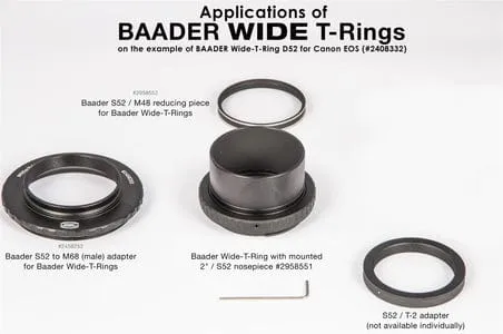 Baader Wide T-Ring Fujifilm X with D52i to T-2 and S52 - 2408331