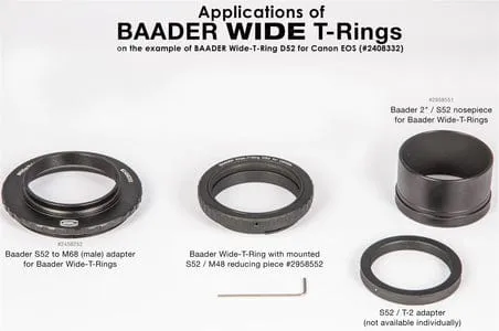 Baader Wide T-Ring Fujifilm X with D52i to T-2 and S52 - 2408331