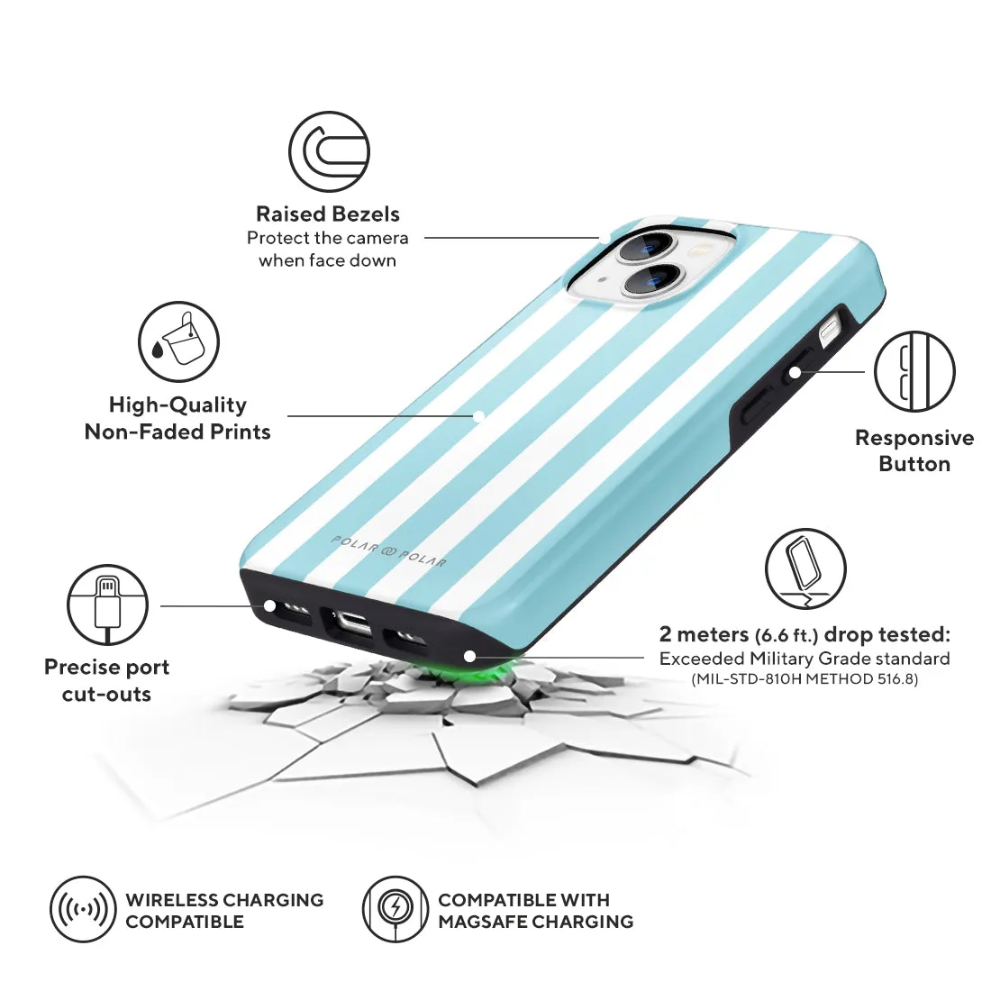 Baby Blue Stripe - iPhone 13 mini Case