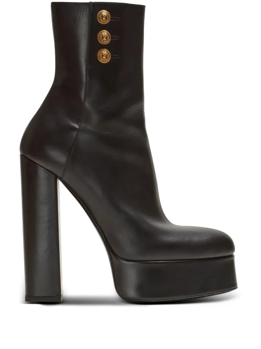 Balmain Brune 135mm leather ankle boots
