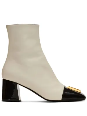 Balmain Edna 70mm two-tone ankle boots