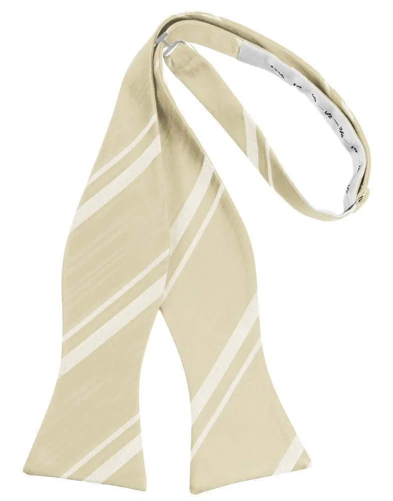 Bamboo Striped Satin Bow Tie