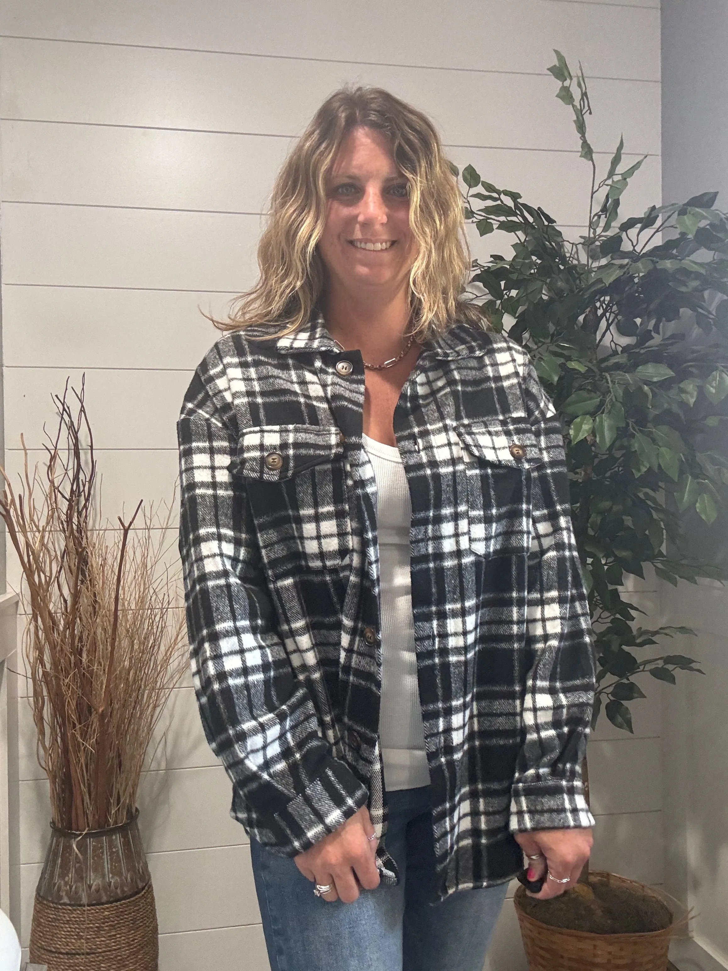Basic Feel Plaid Print Flannel