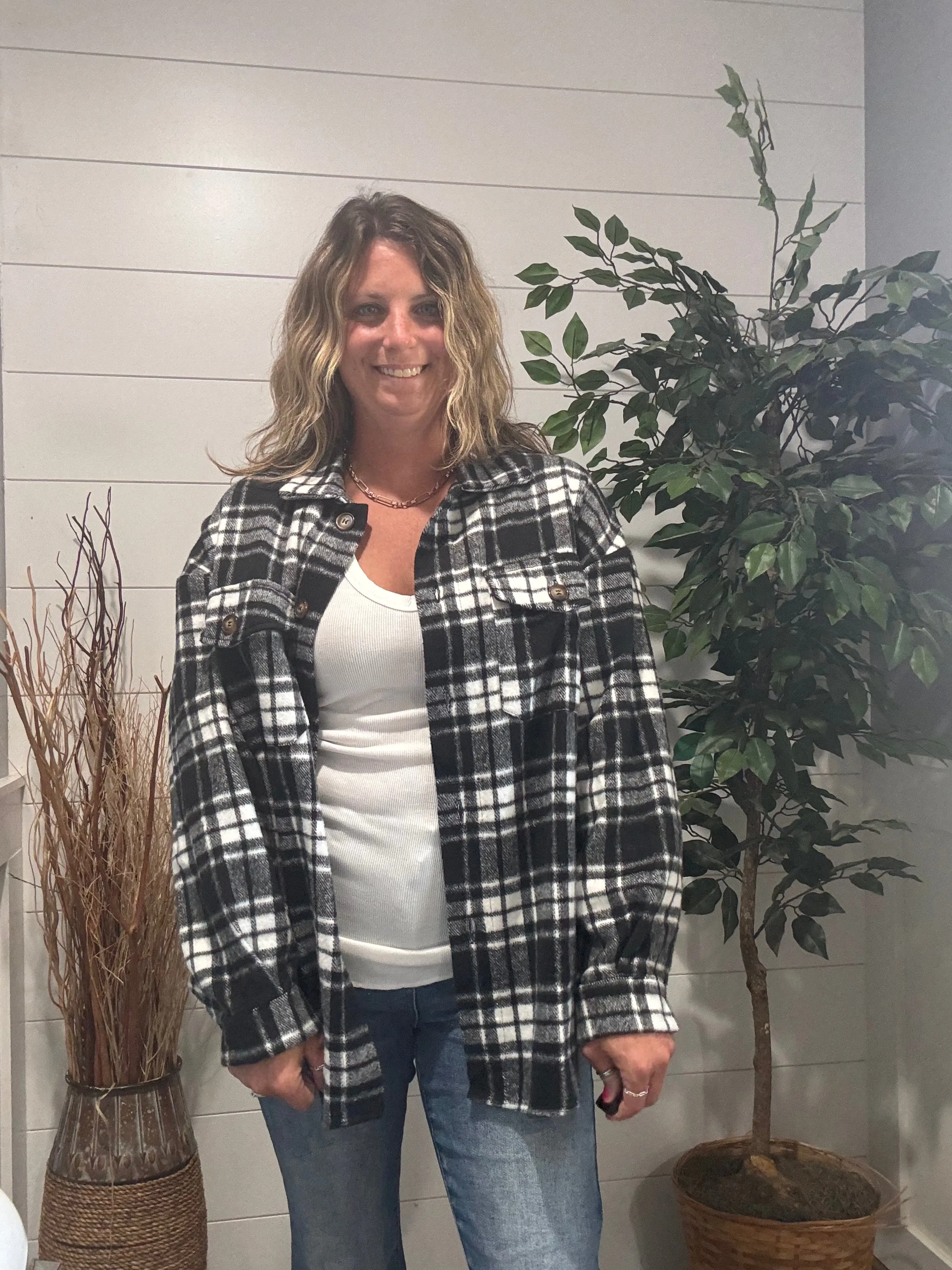 Basic Feel Plaid Print Flannel