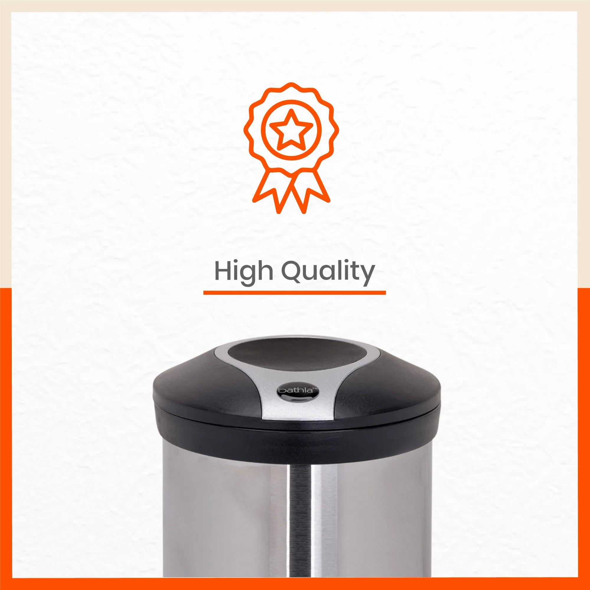 Bathla Contempo Stainless Steel Pedal Step Dustbin For Home - Small (5 L)