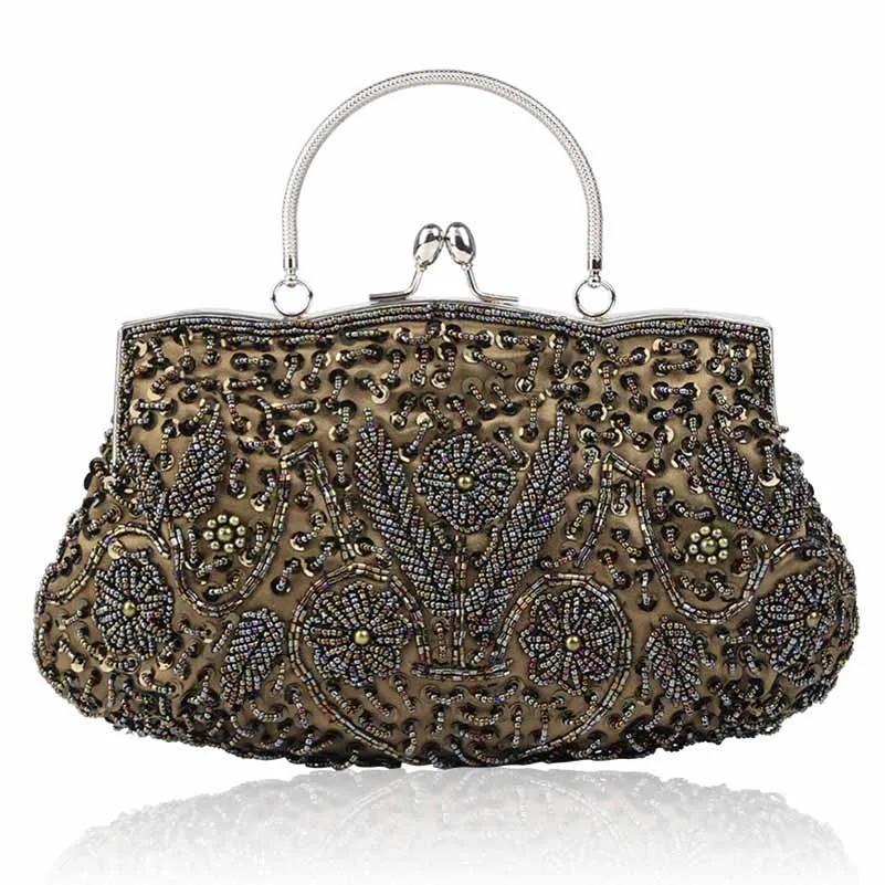 Beaded Evening Clutch Bag Vintage Wedding Cocktail Party Handbag