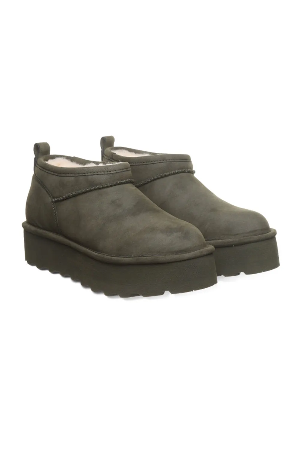 Bearpaw Retro Super Shorty Vegan Ankle Booties for Women in Algae | 3132W-422 ALGAE