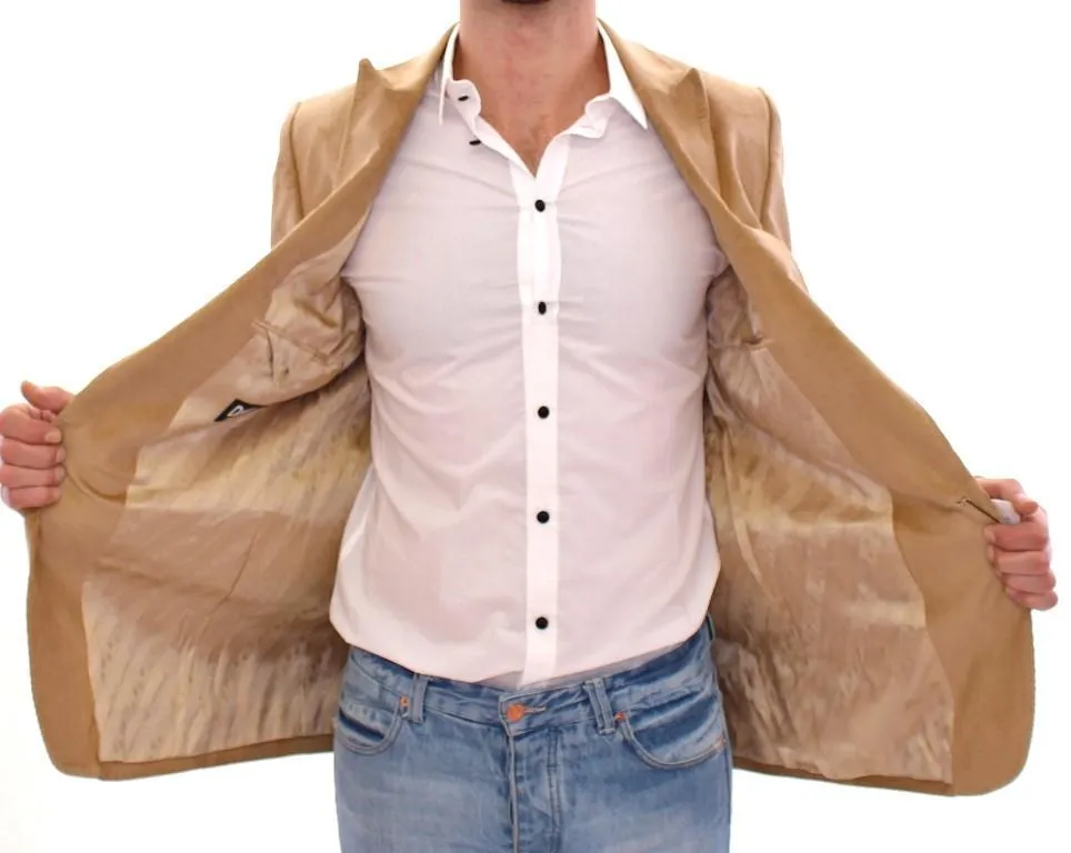 Beige manchester cotton blazer