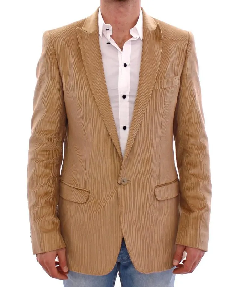 Beige manchester cotton blazer