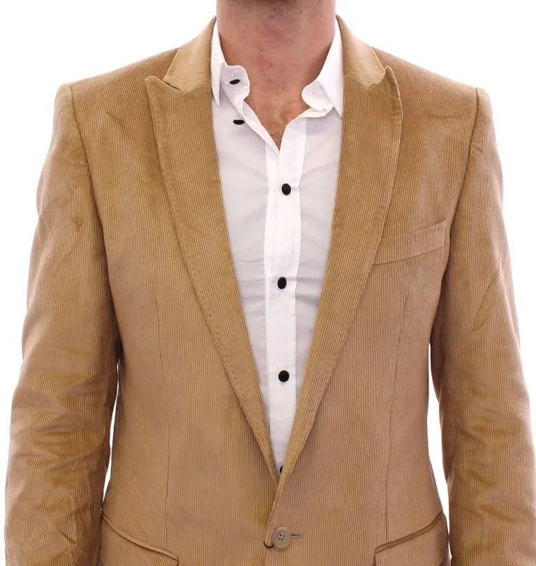 Beige manchester cotton blazer