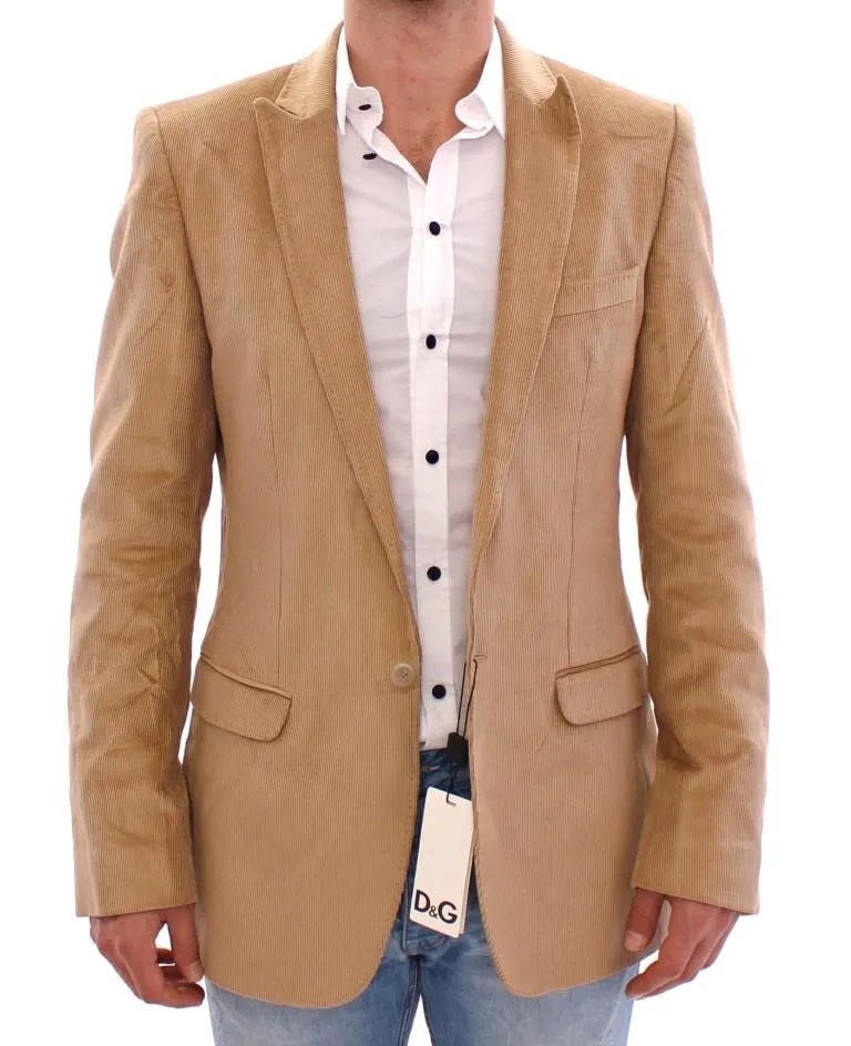 Beige manchester cotton blazer