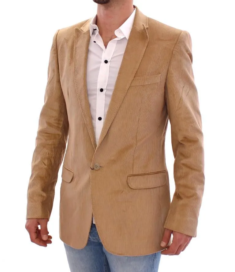Beige manchester cotton blazer