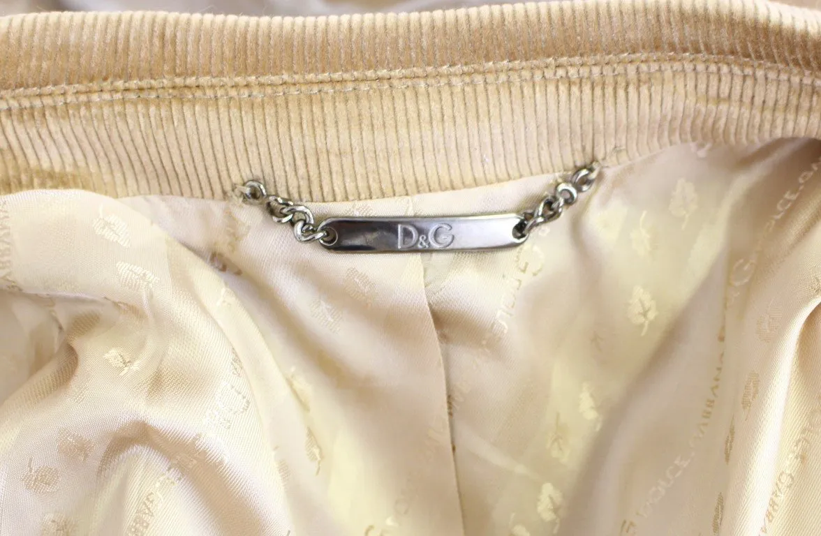 Beige manchester cotton blazer