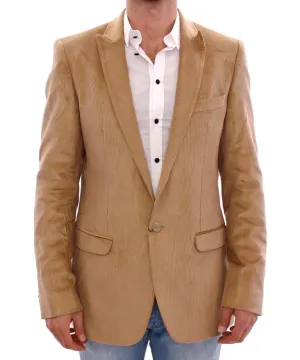 Beige manchester cotton blazer